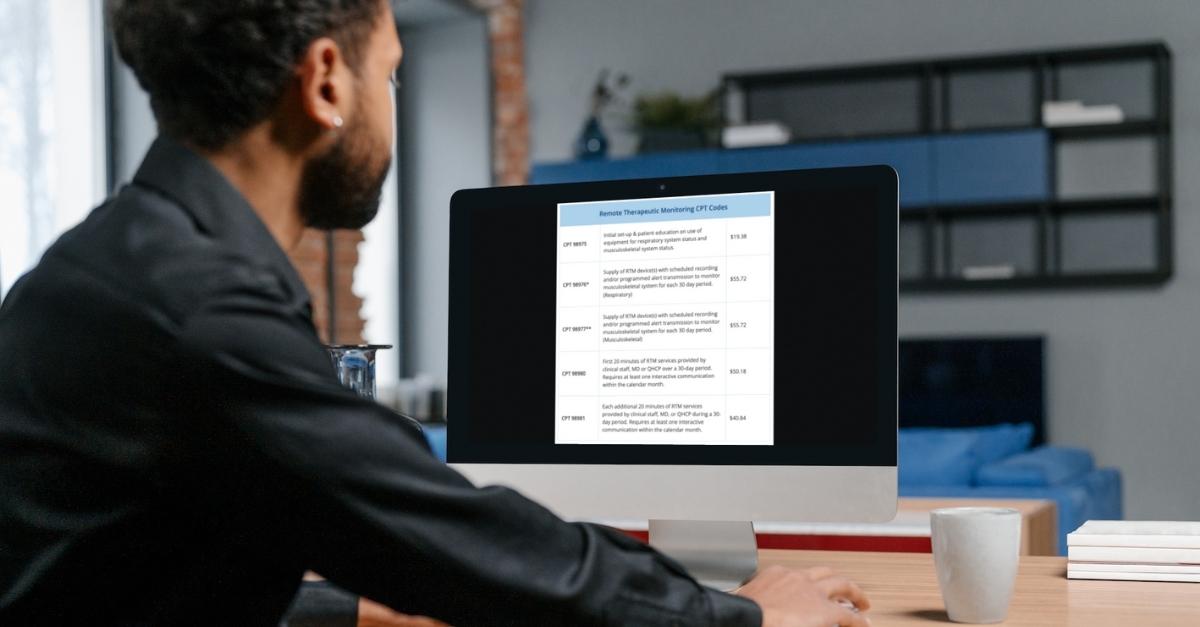 2024 Remote Therapeutic Monitoring CPT Codes Cheat Sheet